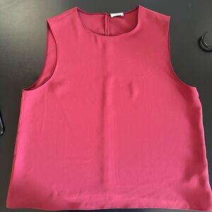 Babaton Sleeveless Red Crewneck Shell Top